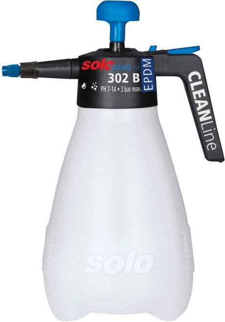 Solo Incorporated 302-B 2L CLEANLINE SPRAYER, EPDM SEALS (ALKALINE PH-SCALE 7-14), 45 PSI, UNIVERSAL HOLLOW CONE ADJUSTABLE NOZZLE - MPR Tools & Equipment