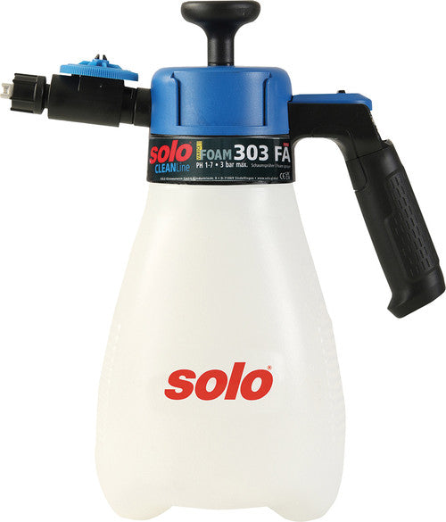 Solo Incorporated 303-FA 1.25L (42 Oz) Cleanline Pressure Sprayer with Variofoam Adjustable Foaming Function, 45 PSI, Viton Seal, includes Special Flat Spray Nozzle - MPR Tools & Equipment