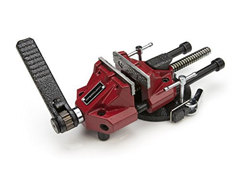 Speedjaw 92745 3" Low-Profile Bench Vise, Ratcheting Handle, Detachable Posi-clock Base Mount, Durable Steel Jaws - MPR Tools & Equipment