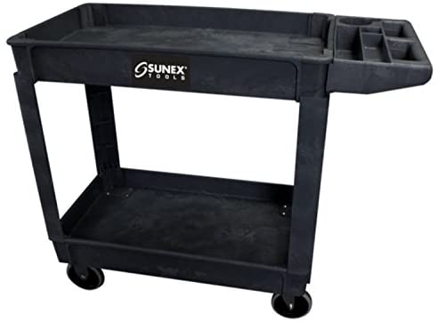 Standard Plastic Utility Cart - Black - MPR Tools & Equipment