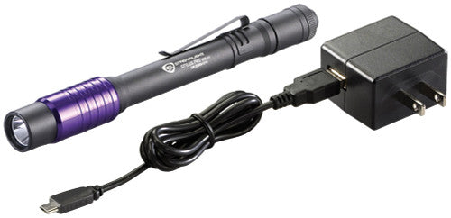 Streamlight 66148 STYLUS PRO USB RECHARGEABLE UV PENLIGHT, 120V AC ADAPTER, USB CORD, HOLSTER - MPR Tools & Equipment