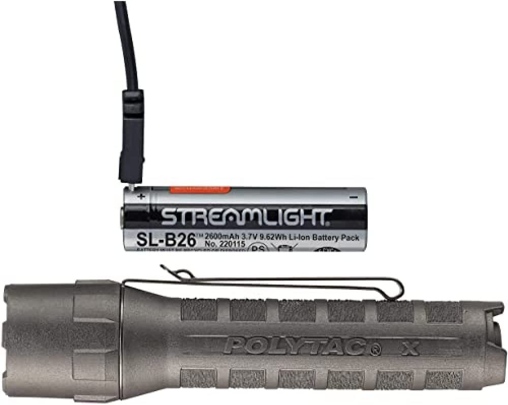 Streamlight 88613 PolyTac X 600 Lumen Multi-Fuel, Professional Tactical Flashlight, Black - MPR Tools & Equipment