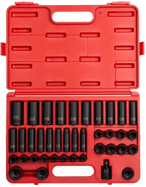 Sunex 2669, 1/2 Inch Drive Master Impact Socket Set, 39-Piece, 9mm-30mm, Standard/Deep, Cr-Mo Steel, Radius Corner Design, Dual Size Markings, Heavy Duty Storage Case - MPR Tools & Equipment