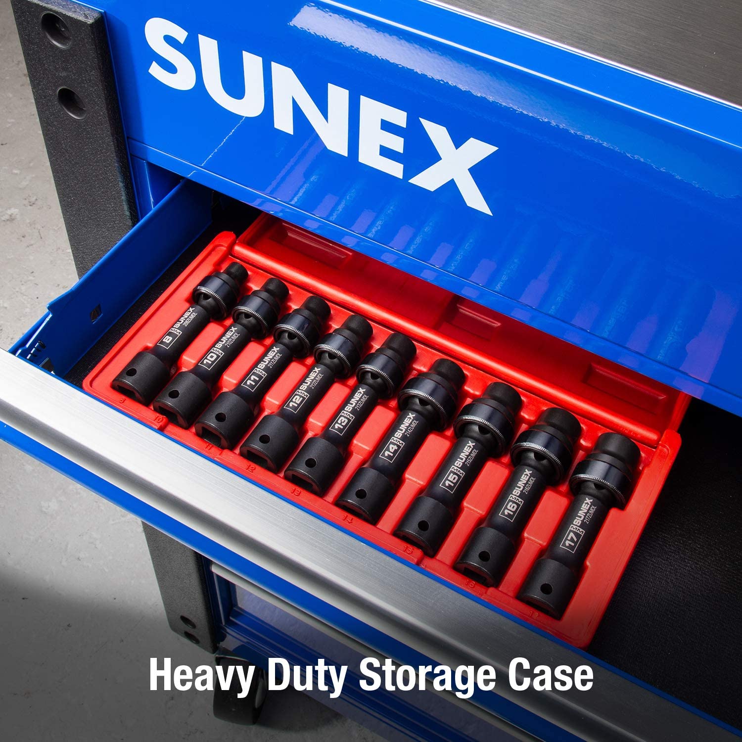 Sunex 2695 9pc 1/2" Drive Metric 12 Point Driveline Socket Set - MPR Tools & Equipment