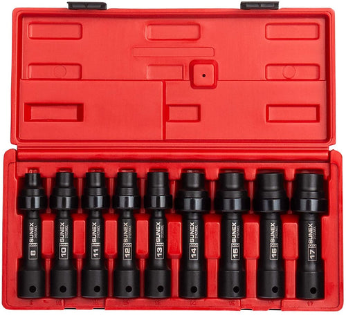 Sunex 2695 9pc 1/2" Drive Metric 12 Point Driveline Socket Set - MPR Tools & Equipment