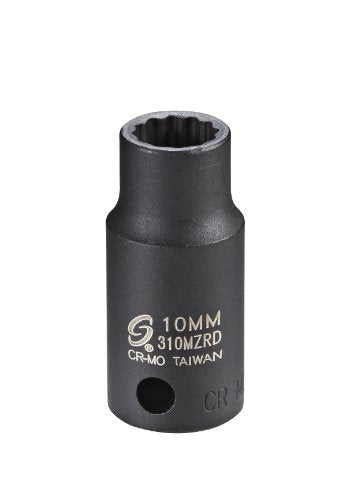 Sunex 310MZRD 3/8-Inch Drive 10mm 12-Point Semi-Deep Impact Socket - MPR Tools & Equipment