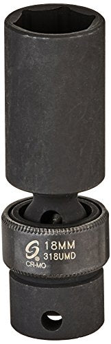 Sunex 318umd 3/8-Inch Drive 18-Mm Deep Universal Impact Socket - MPR Tools & Equipment