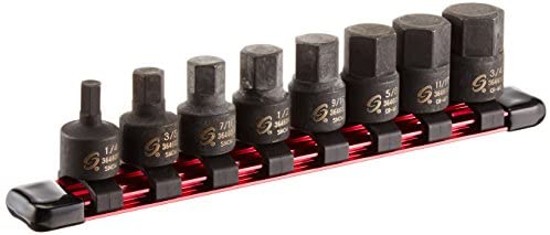 Sunex 3644 3/8" Drive SAE Stubby Impact Hex Driver Set. 8Piece - MPR Tools & Equipment