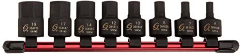 Sunex 3645 3/8-Inch Drive Metric Stubby Impact Hex Driver Set, 8-Piece by Sunex - MPR Tools & Equipment