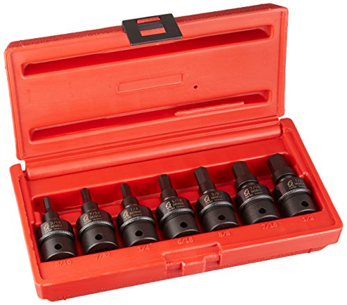 Sunex 3658 3/8-Inch Drive SAE Universal Hex Bit Driver Impact Socket Set - MPR Tools & Equipment