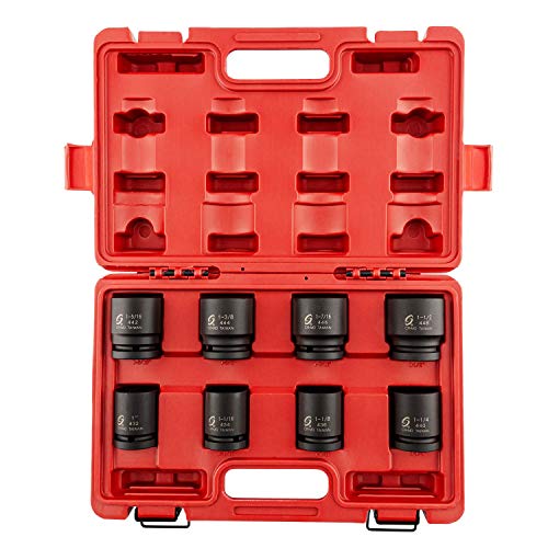 Sunex 4680 8 Piece 3/4" Drive Standard SAE 6 Point Impact Socket Set - MPR Tools & Equipment