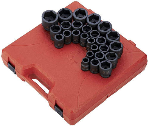 Sunex 4692 3/4-Inch Drive Metric Impact Socket Set, 26-Piece - MPR Tools & Equipment