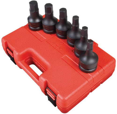 Sunex 5607 1" Drive Metric Hex Driver Set. 6 piece - MPR Tools & Equipment