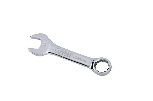 Sunex 993017M 17 mm Fully Polished Stubby Combination Wrench - MPR Tools & Equipment