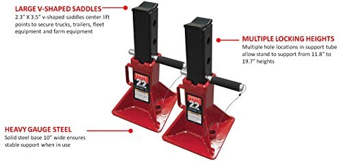 Sunex Tools 1522A 22-Ton Jack Stands, Pair - MPR Tools & Equipment