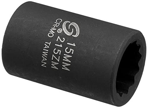 Sunex Tools 215ZM 1/2 in. Drive 15-mm 12-Point Impact Socket - MPR Tools & Equipment