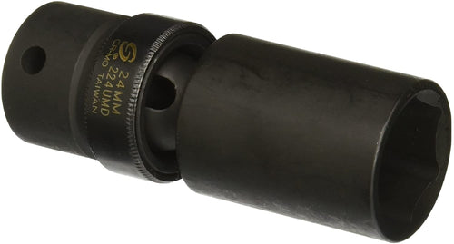 Sunex Tools 224UMD 1/2" Drive Deep 6 Point Universal Impact Socket 24mm - MPR Tools & Equipment