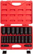 Sunex Tools 2641 1/2 in. Drive Deep Impact Socket Set, 19 pieces, SAE, 3/8" - 1-1/2", Cr-Mo Alloy Steel, Radius Corner Design, Dual Size Markings, Heavy Duty Storage Case - MPR Tools & Equipment