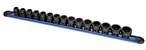 Sunex Tools 2673 15Piece 1/2" Drive Low Profile Impact Socket Set with Hex Shank Mm, - MPR Tools & Equipment