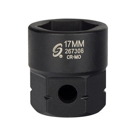 Sunex Tools 267308 1/2" Dr 17Mm 6 Pt Low Profile Impact Socket W/Hex Shank - MPR Tools & Equipment