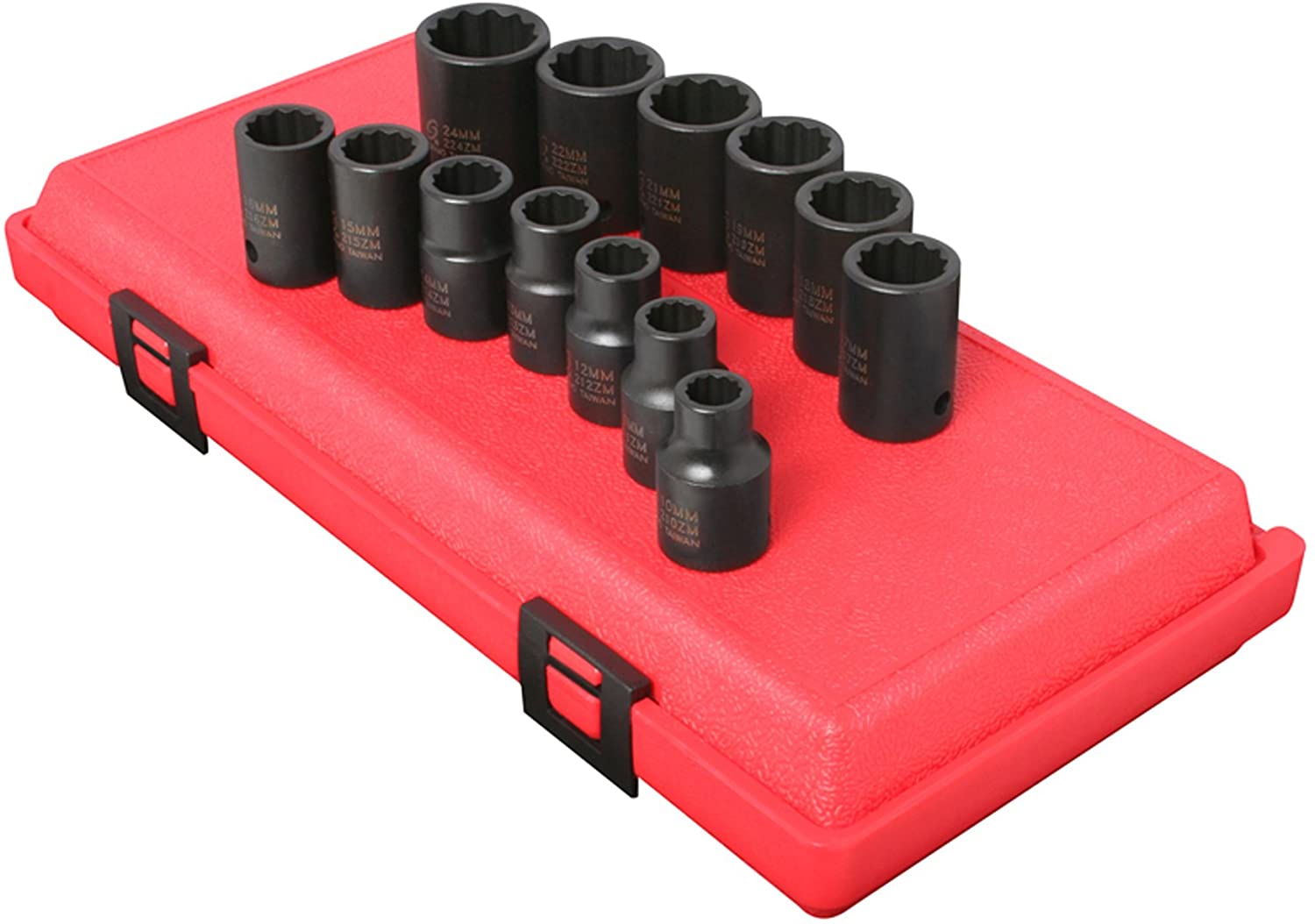 Sunex Tools 2679 13pc 1/2" Drive 12 Point Standard Metric Impact Socket Set - MPR Tools & Equipment