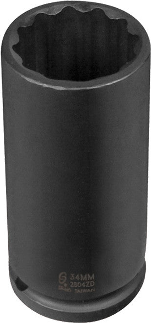 Sunex Tools 2801ZD 1/2" DRIVE 12 PT. 29MM DEEP SPINDLE NUT IMPACT SOCKET - MPR Tools & Equipment