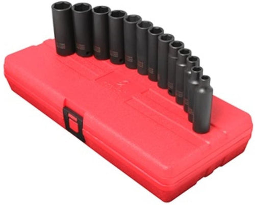 Sunex Tools 3359 13 Piece 3/8 in. Drive Deep Metric Socket Impact Set - MPR Tools & Equipment