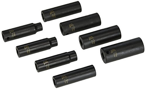 Sunex Tools 3653 3/8 in. Drive Deep Metric 6 Point Impact Set, 8 pieces - MPR Tools & Equipment