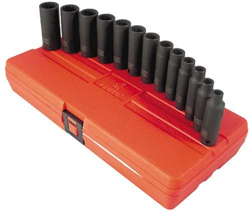 Sunex Tools 3682 13 Piece 3/8 in. Drive Deep Metric 12 Point Impact Socket Set - MPR Tools & Equipment