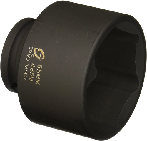 Sunex Tools 465M 3/4 in. Drive Standard 6 Point Metric Impact Socket, 65-mm - MPR Tools & Equipment