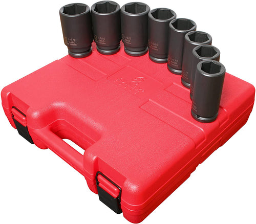 Sunex Tools (4681) 3/4" Drive 8-Piece SAE Deep Impact Socket Set - MPR Tools & Equipment