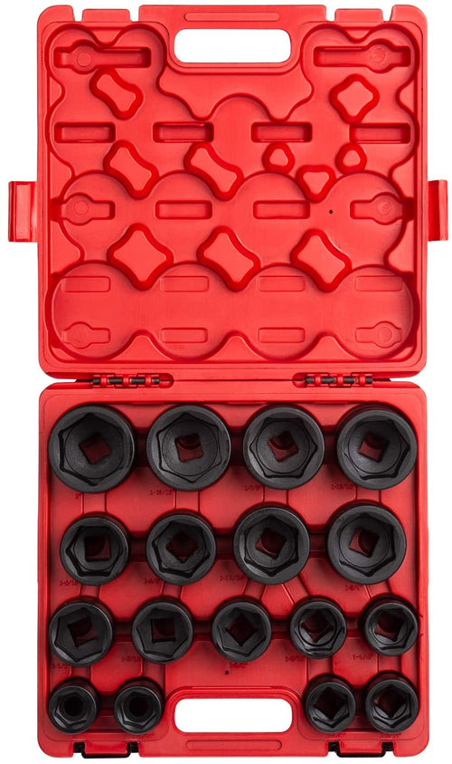 Sunex Tools 4683 3/4 in. Drive Heavy Duty Impact Socket Set, 17 pieces, SAE, 1"-2", Cr-Mo Alloy Steel, Radius Corner Design, Dual Size Markings, Heavy Duty Storage Case - MPR Tools & Equipment