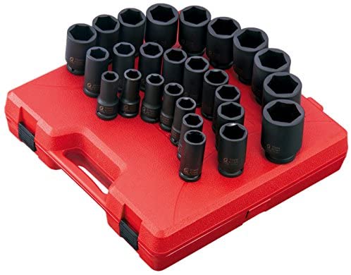 Sunex Tools 4693 3/4 in. Drive Metric Deep Impact Socket Set, 26 pieces - MPR Tools & Equipment