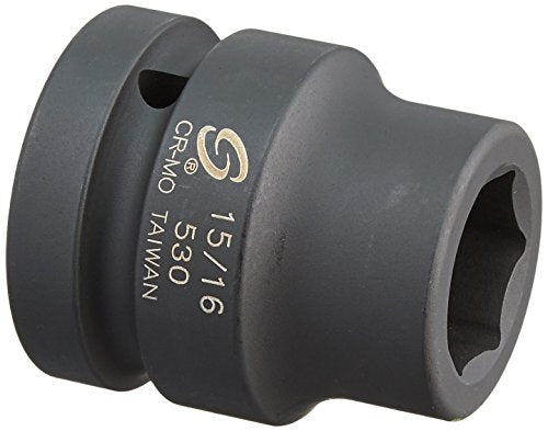 Sunex Tools 530 1" Drive Standard 6 Point Impact Socket 15/16" - MPR Tools & Equipment