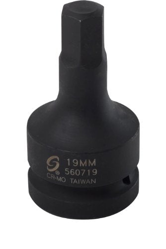 Sunex Tools 560719 1 in. Drive 19mm Hex Driver Socket - MPR Tools & Equipment