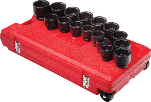 Sunex Tools 5616 1" Dr. 16 Piece SAE Impact Socket Set - MPR Tools & Equipment