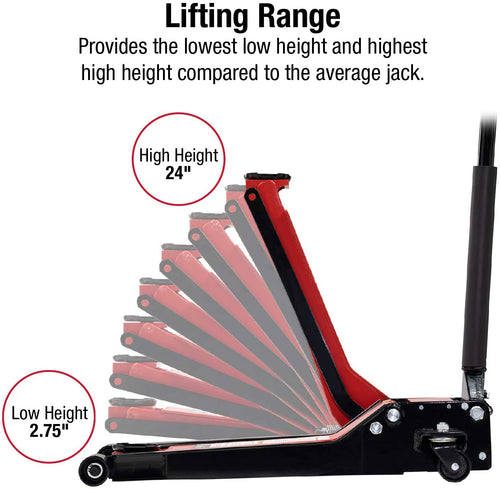 Sunex Tools 6602LP 2 Ton Low Rider Steel Service Jack - MPR Tools & Equipment