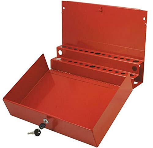 Sunex Tools 8011 Large Locking Screwdriver and Pry Bar Holder for Service Cart- Red - MPR Tools & Equipment