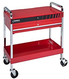 Sunex Tools 8013A Service Cart with Locking Top and Locking Drawer, Red - MPR Tools & Equipment