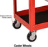 Sunex Tools 8035R Red Compact Slide Utility Cart, Locking Slide Top, Swivel/Locking Casters, 18 Gauge Steel, Latching Drawers, 450-Pound Capacity - MPR Tools & Equipment