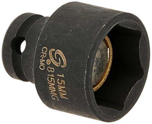 Sunex Tools 815MMG 1/4 in. Drive 15-mm Magnetic Impact Socket - MPR Tools & Equipment