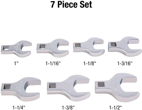 Sunex Tools 9720A 7 Piece 1/2" Dr. Jumbo SAE Crowfoot Wrench Set - MPR Tools & Equipment