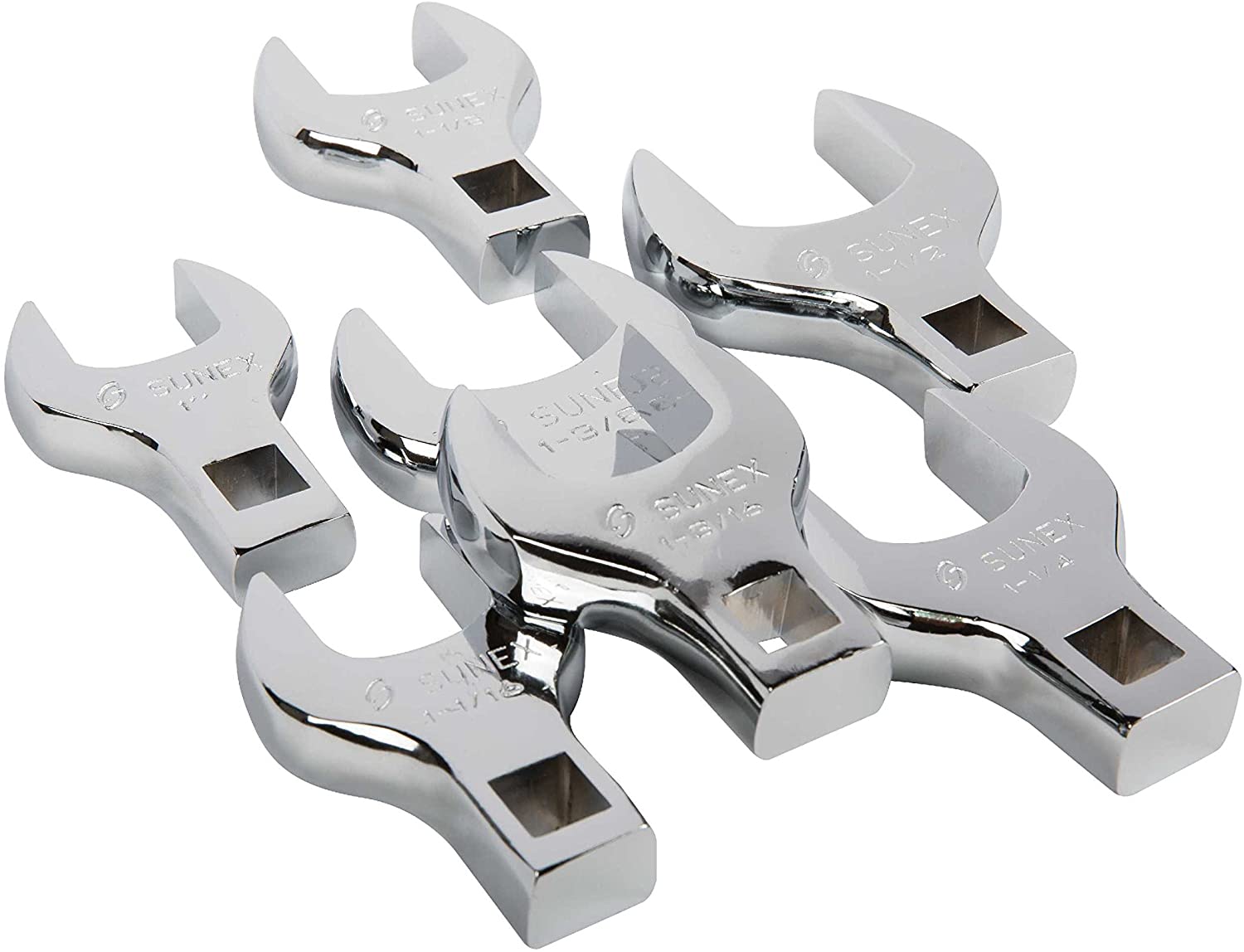 Sunex Tools 9720A 7 Piece 1/2" Dr. Jumbo SAE Crowfoot Wrench Set - MPR Tools & Equipment