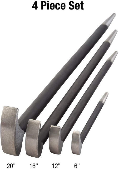 Sunex Tools 9804 Rolling Head Pry Bar Set 6 in. - 20 in. 4 pieces - MPR Tools & Equipment