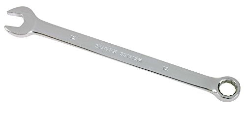 Sunex Tools 991712M 12mm Full Polish V-Groove Combination Wrench CRV - MPR Tools & Equipment