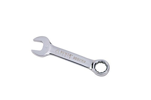 Sunex Tools 993015M 15 mm Fully Polished Stubby Combination Wrench - MPR Tools & Equipment