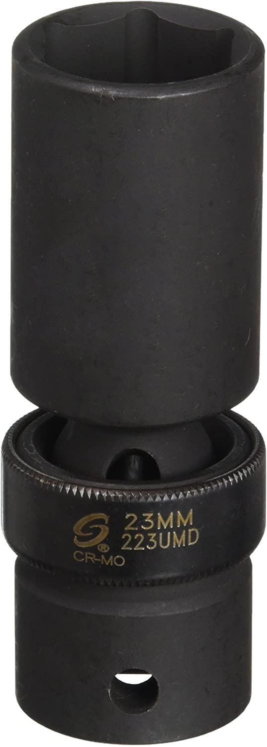 Sunex Tools International 223UMD 1/2" Drive Deep 6 Point Universal Impact Socket 23mm - MPR Tools & Equipment