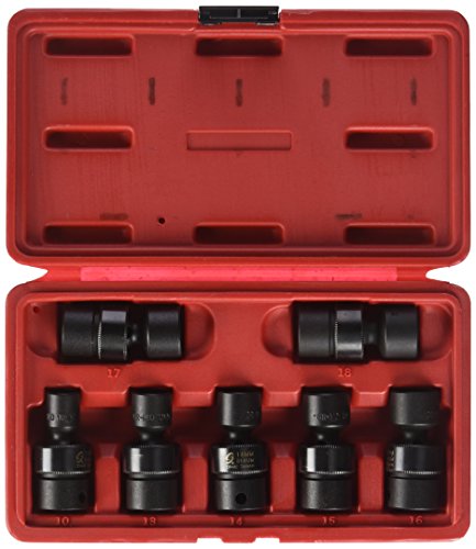 Sunex Tools International 3655 3/8" Drive Metric 6 Pt. Standard Universal Impact Socket Set - 7 Pc - MPR Tools & Equipment