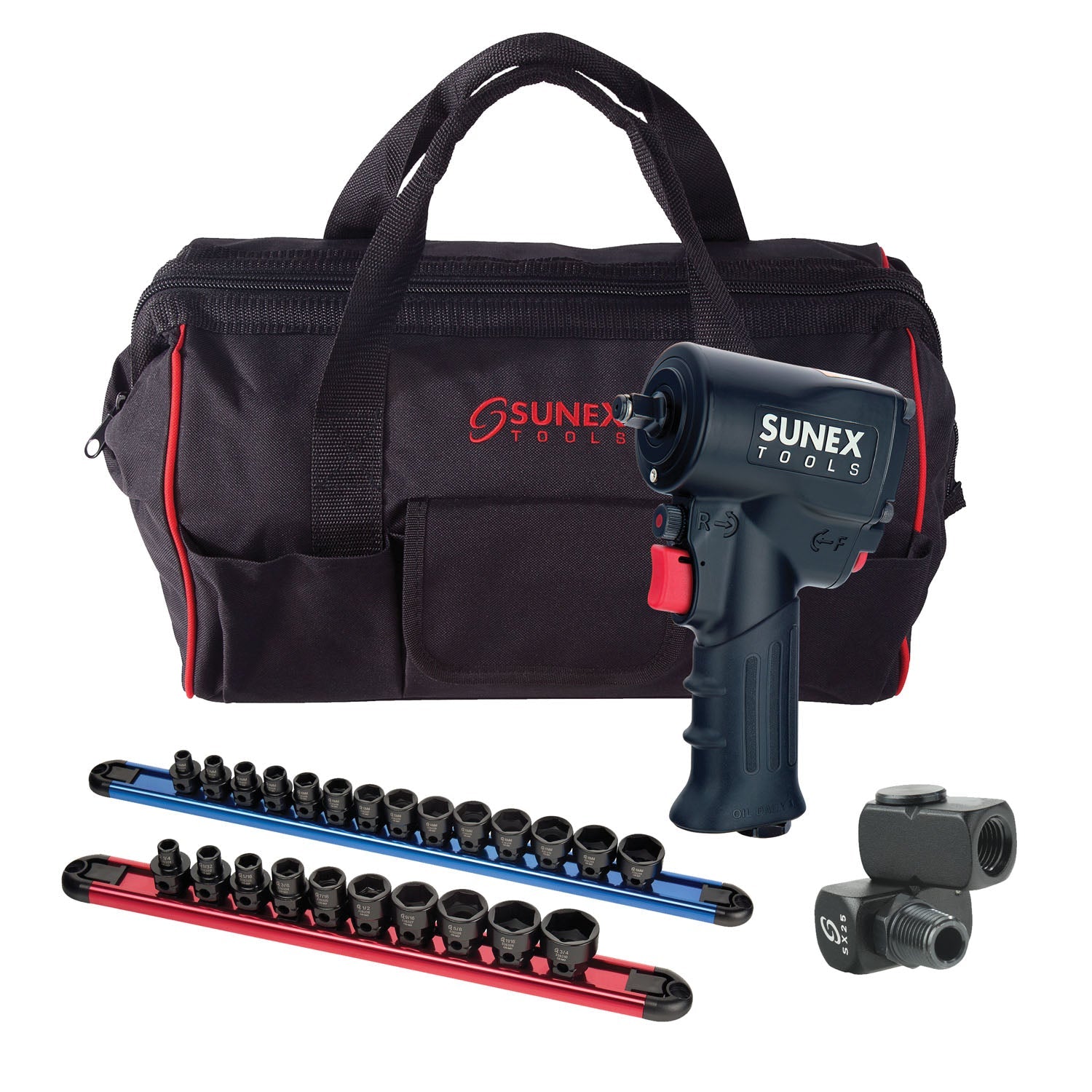 Sunex Tools MC38BAGKIT 3/8" Super Duty Mini Impact Wrench Kit - MPR Tools & Equipment