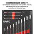 Sunex 9911M 13-Piece Metric V-Groove Combination Wrench Set in EVA Foam, 7mm-19mm